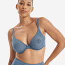 Nala Mesh Underwire Bra - Blue Steel