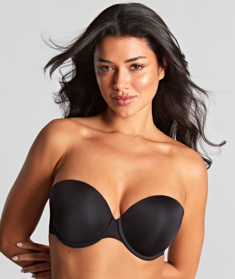 Panache Porcelain Elan Underwired Strapless Bra - Black Bras  