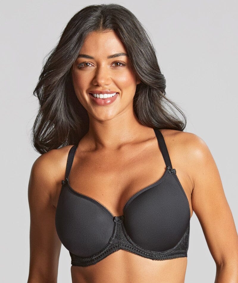Panache Cari Moulded Spacer Underwired T-Shirt Bra - Black Bras  