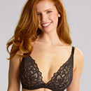 Panache Allure Underwired Demi Plunge Bra - Black / Latte