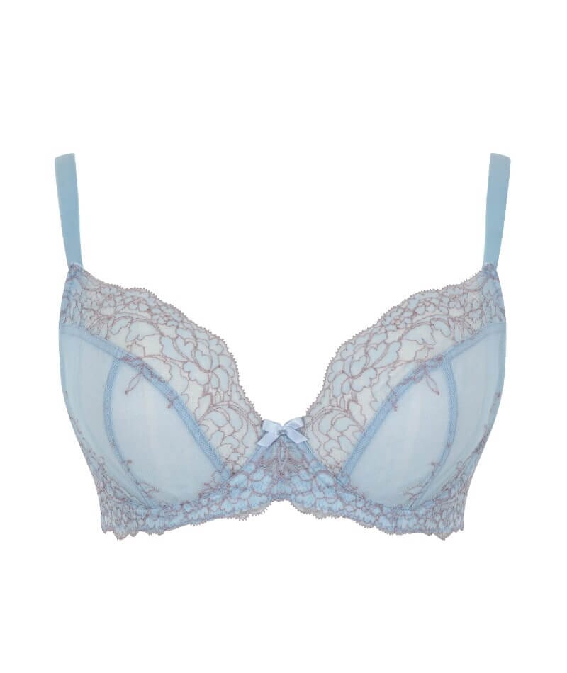 Panache Ana Underwired Plunge Bra - Blue/Ash Rose Bras 