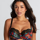 Panache Nina Underwired Balconette Bra - Black/Floral