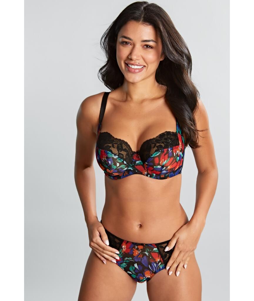 Panache Nina Underwired Balconette Bra - Black/Floral