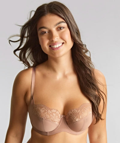 Panache Nina Underwired Balconette Bra - Mocha Bras 