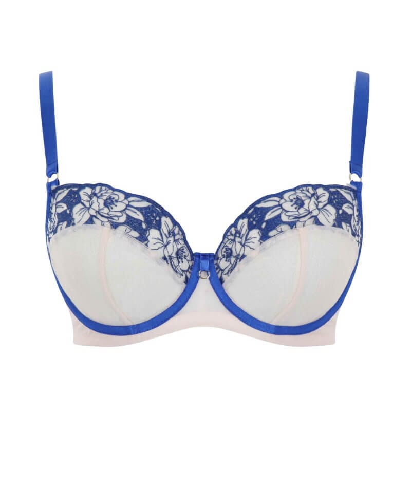 Panache Rosa Balconnet Bra - Cobalt / Latte Bras 