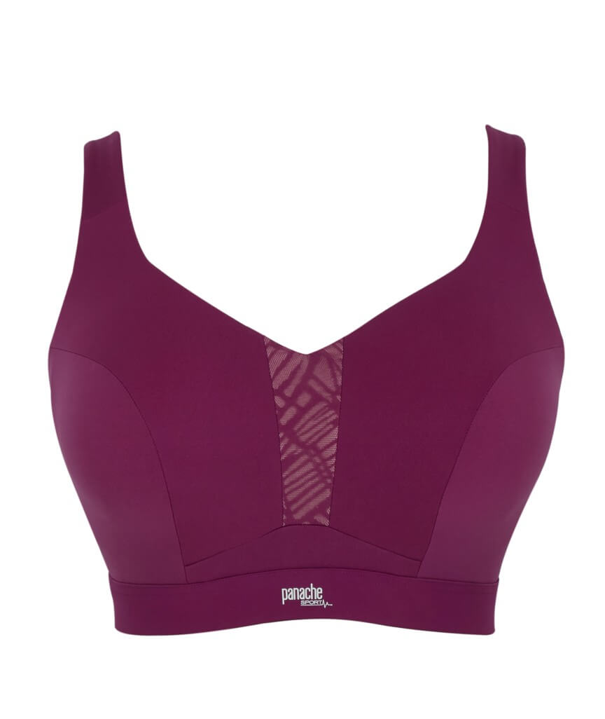 Panache Sport Endurance Ultra Perform Non Padded Underwire Sports Bra - Berry/Chalk