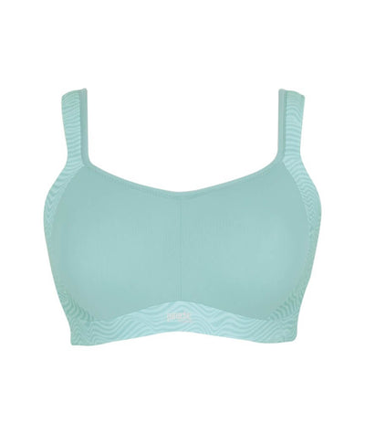 Panache Sport Power Underwired Sports Bra - Aqua Haze/Wave Print