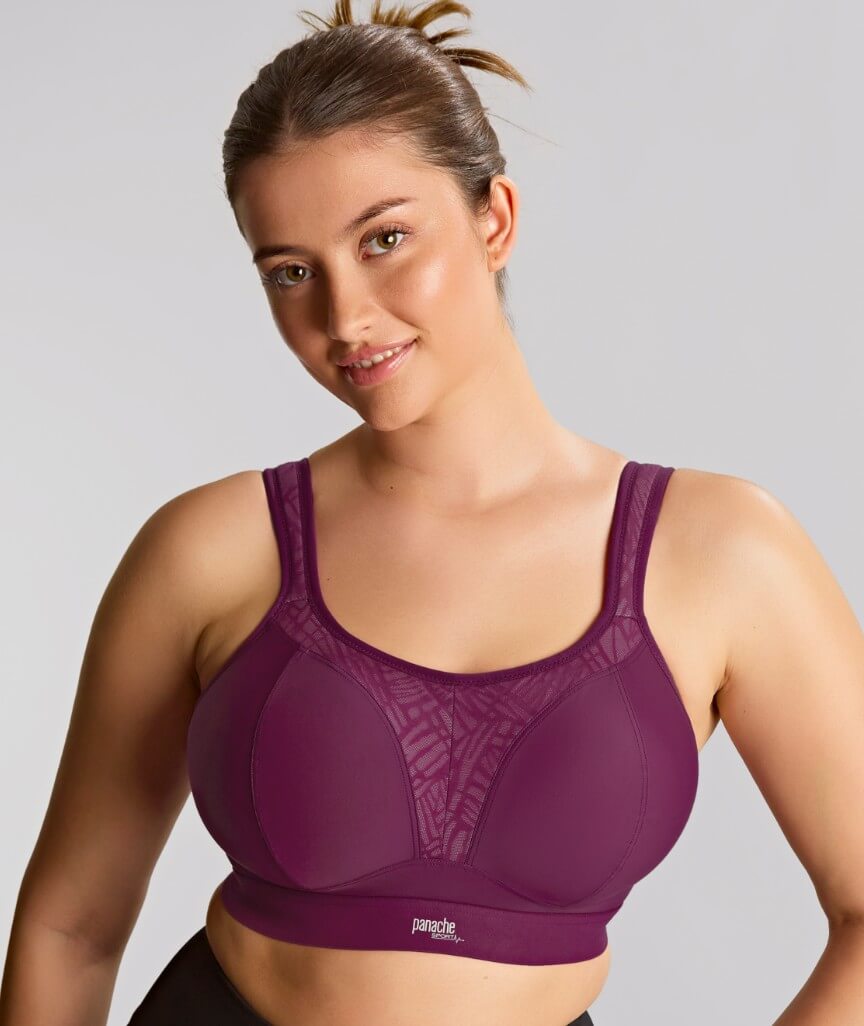 Panache Sport Boundless Wire-free Sports Bra - Berry/Chalk 