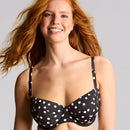Panache Swimwear Florence Balcony Underwired Bikini Top- Polka Dot Print