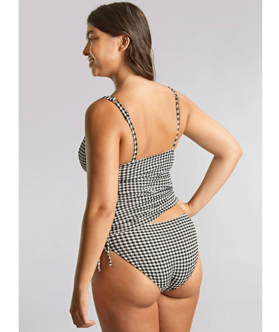 Panache Swimwear Gingham Iris Balconnet Underwired Tankini - Black Gingham