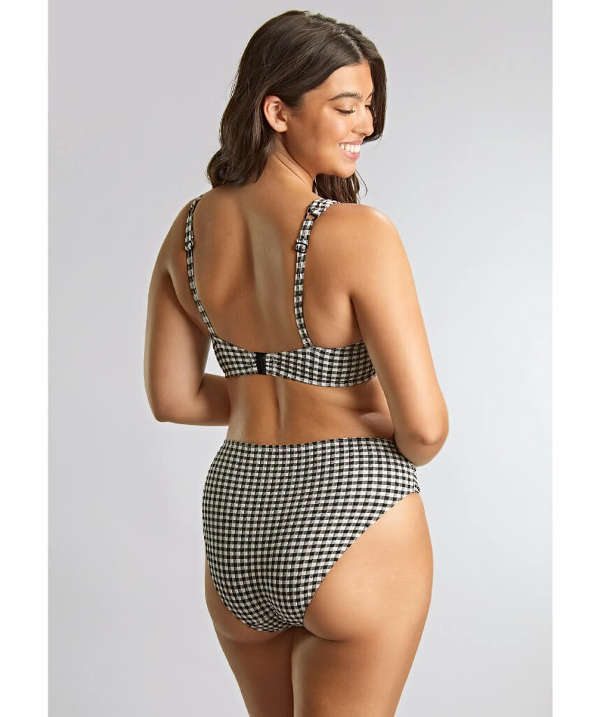 Panache Swimwear Gingham Midi Pant - Black Gingham