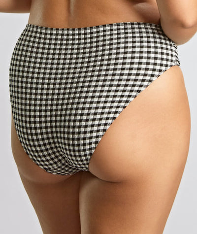 Panache Swimwear Gingham Midi Pant - Black Gingham