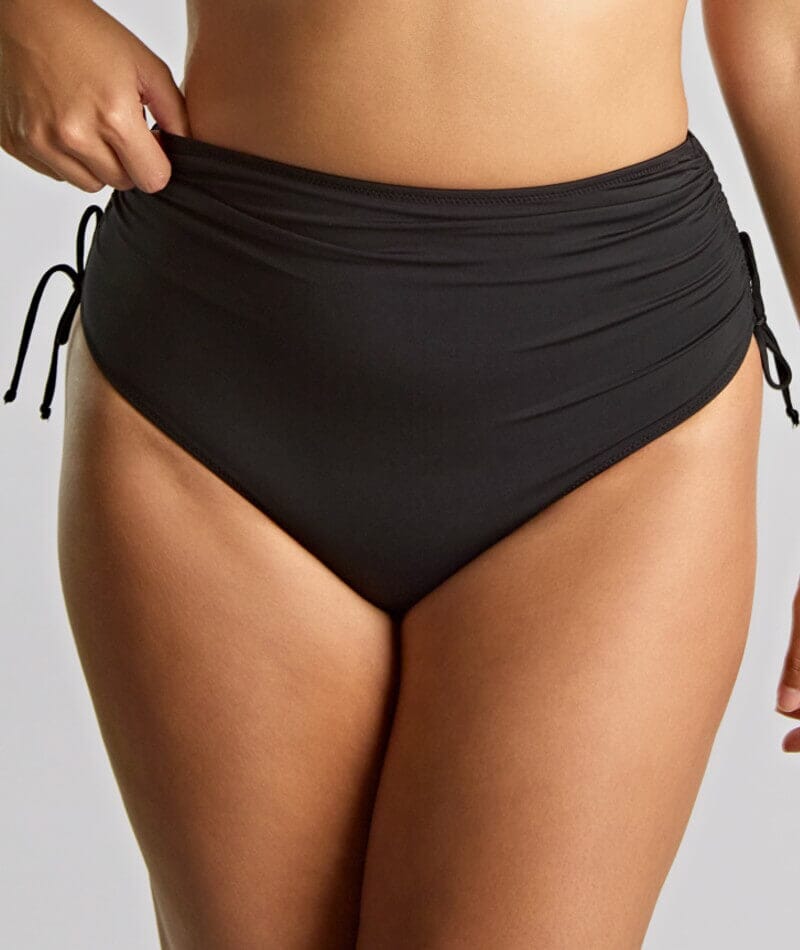 Panache Swimwear Signature Midi Gather Brief - Black Swim  
