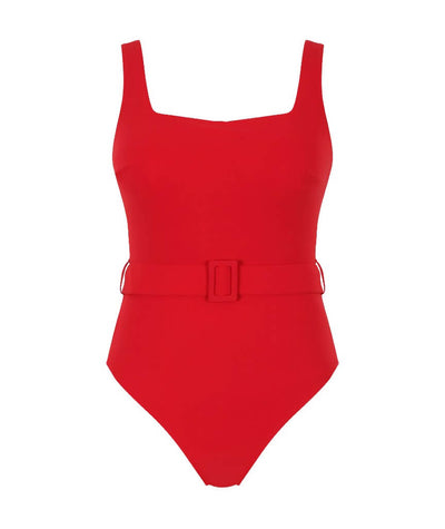 Panache Swimwear Signature Serena Square Neck One Piece Swimsuit - Rossa Red