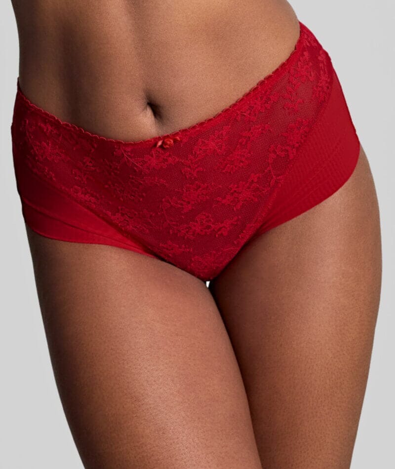Panache Tango Lace Deep Brief - Scarlet Knickers  