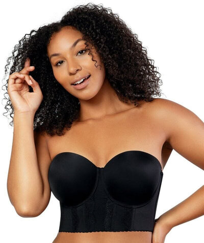 Parfait Elissa Seamless Underwire Padded Longline Strapless Bra - Black – 8D