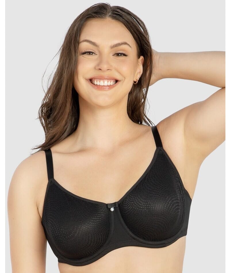 Parfait Pearl Underwire Seamless Minimizer Bra - Black Bras  