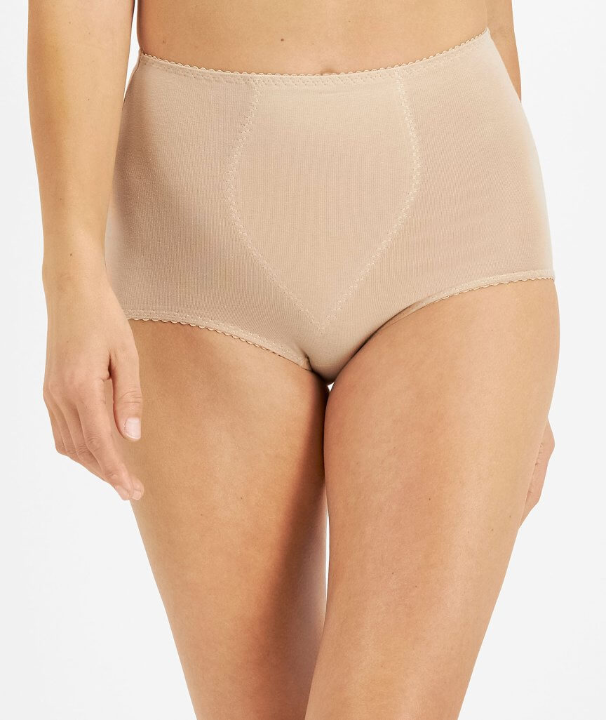 Playtex Cotton Rich Shaping Full Brief - Nude 