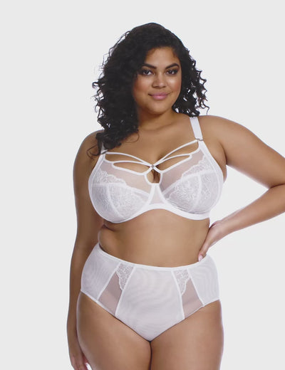 Elomi Brianna Underwire Plunge Bra - White