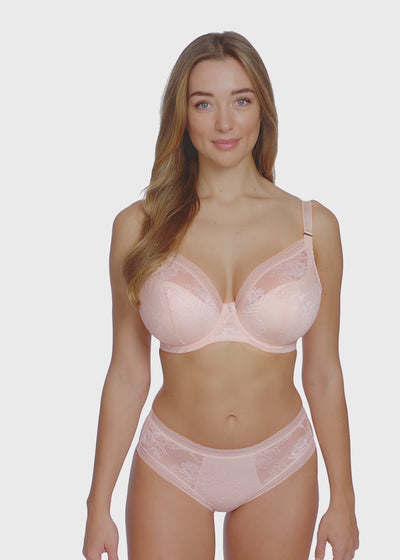 Fantasie Fusion Lace Underwire Padded Plunge Bra - Blush