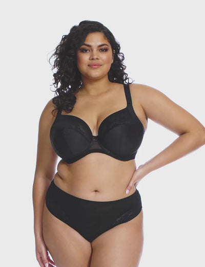 Elomi Nerina Underwire Stretch Plunge Bra - Black