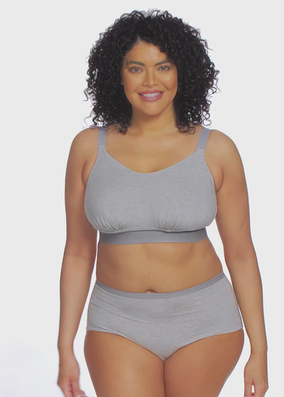 Elomi Downtime Wire-Free Bralette - Grey Marl