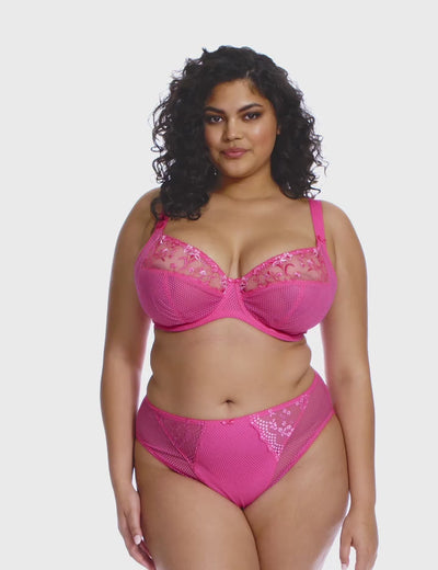 Elomi Charley Underwire Plunge Bra - Pink