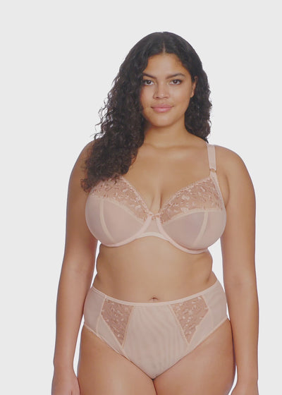 Elomi Namrah Underwired Bandless Plunge Bra - Pale Blush