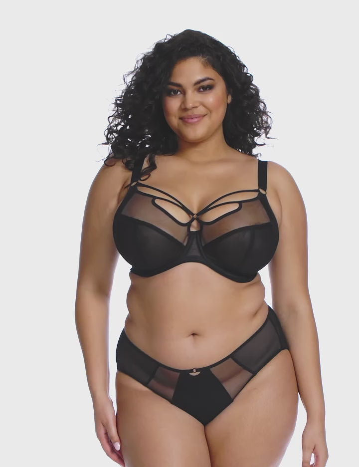 Elomi Sachi Underwired Plunge Bra - Black