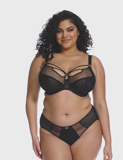 Elomi Sachi Underwired Plunge Bra - Black