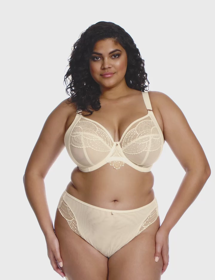 Elomi Priya Underwired Plunge Bra - Vanilla