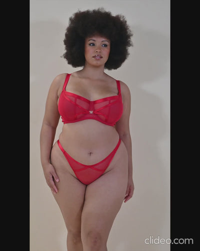 Scantilly Loved Up Balcony Bra - Crimson