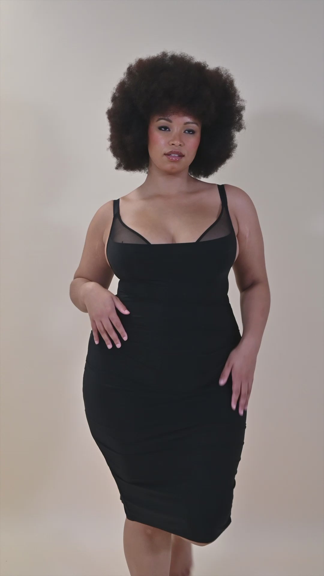 Scantilly Mirage Wired Plunge Slip Dress - Black