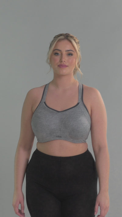 Sculptresse Activate Non Padded Underwired Sports Bra - Charcoal Marle