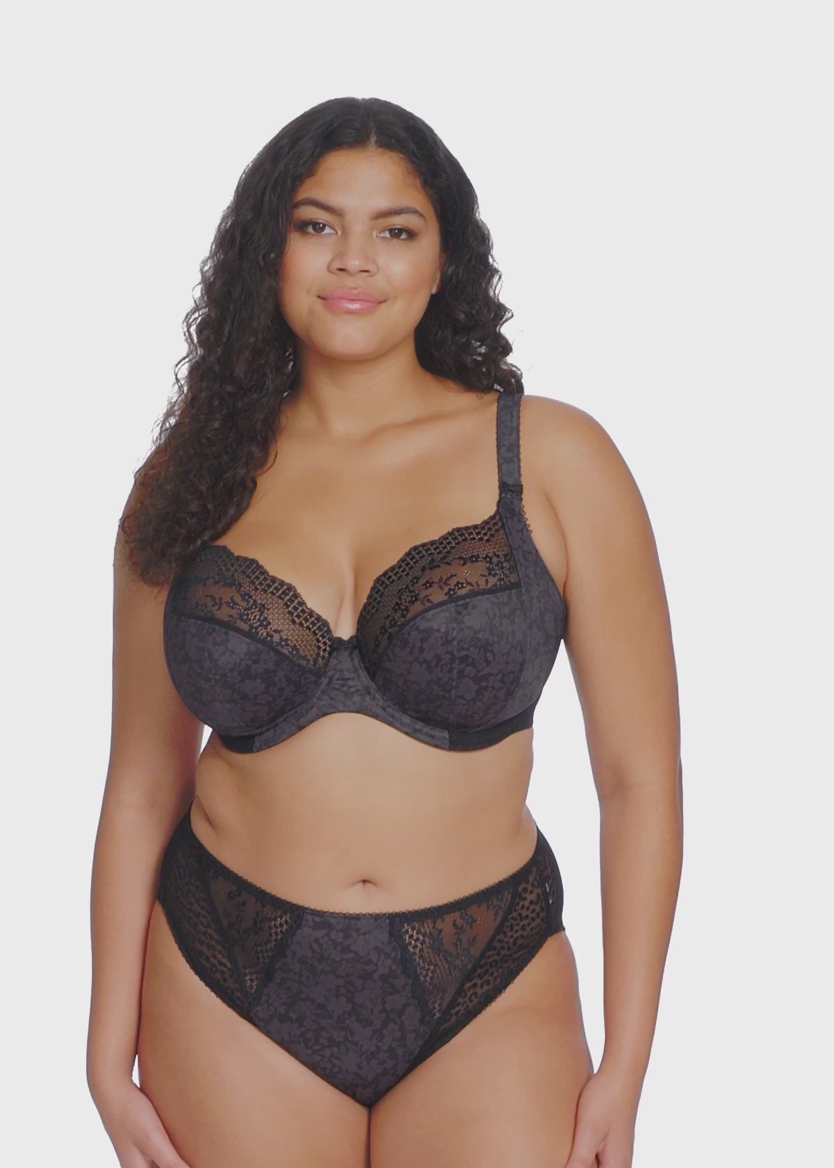 Elomi Lucie Underwire Stretch Plunge Bra - Black