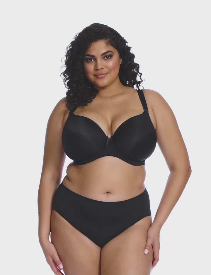 Elomi Bijou Underwire Banded Moulded Bra - Black