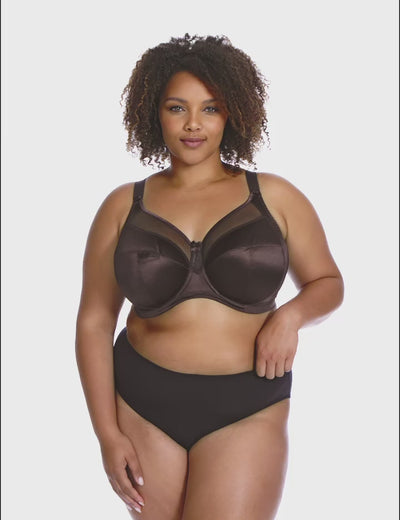 Goddess Keira Underwired Banded Bra - Chocolate