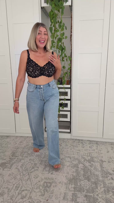 Ava & Audrey Jacqueline Lace Full Cup Underwire Bra - Black/Nude