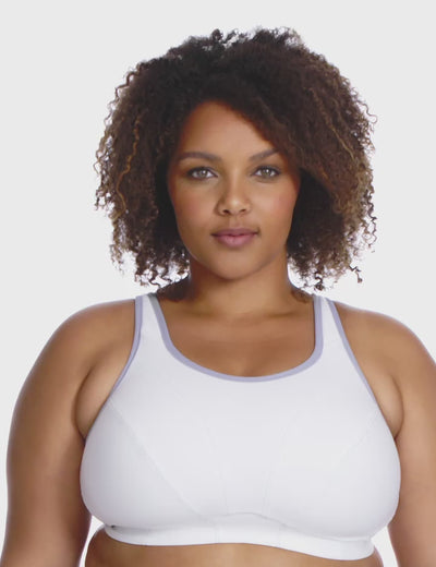 Goddess Sport Soft Cup Sports Bra - White