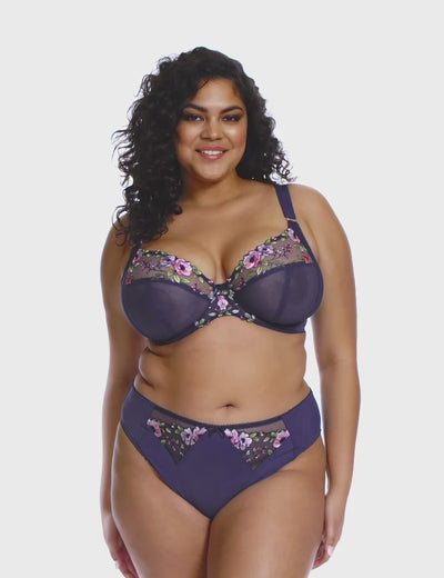 Elomi Himari Underwired Plunge Bra - Midnight