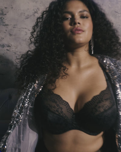 Elomi Lucie Underwire Stretch Plunge Bra - Black