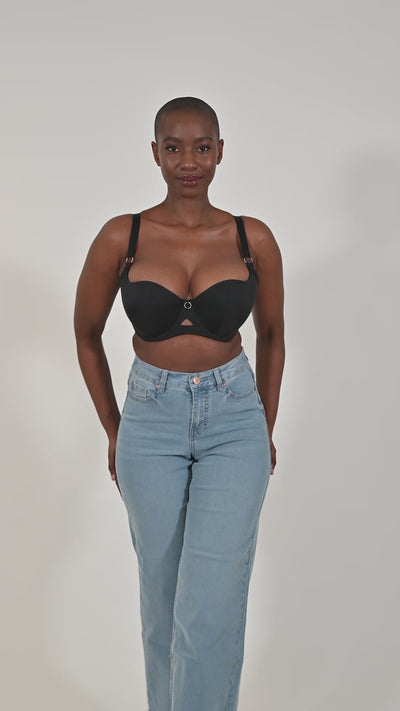 Curvy Kate Boost Me Up Padded Balcony Bra - Black