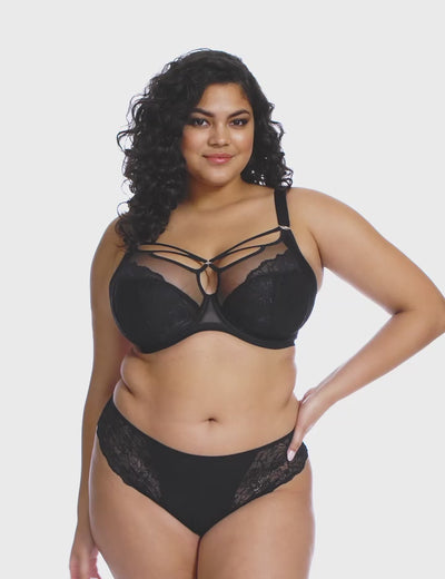Elomi Brianna Underwire Plunge Bra - Black