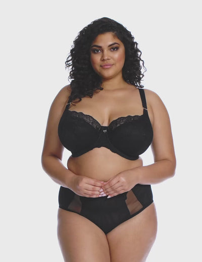 Elomi Brianna Underwire Padded Half Cup Bra - Black