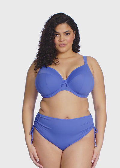 Elomi Swim Plain Sailing Underwired Plunge Bikini Top - Azure