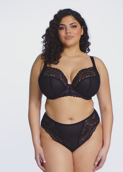 Elomi Tiernie Underwire Stretch Plunge Bra - Black