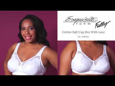 Exquisite Form Fully Cotton Soft Cup Wirefree Bra With Lace - Damask Neutral