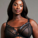 Scantilly Laced Up Plunge Bra - Black