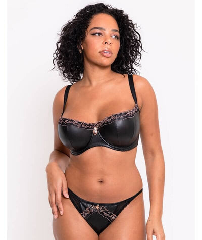 Scantilly Key to My Heart Padded Half Cup Bra - Black Bras 