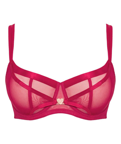 Scantilly Loved Up Balcony Bra - Crimson
